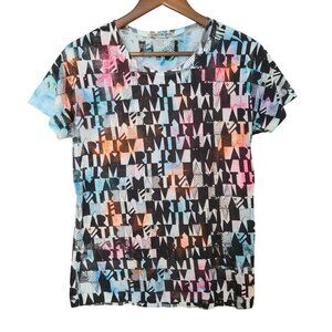 Simeon Farrar Sustainable Graphic Tee Art-Inspired Print Womens Size XL